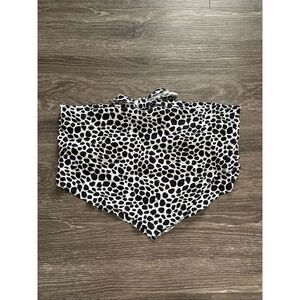 NWOT Miscreants London X revolve Black & White Animal Print Bandana Top US 4 UK8